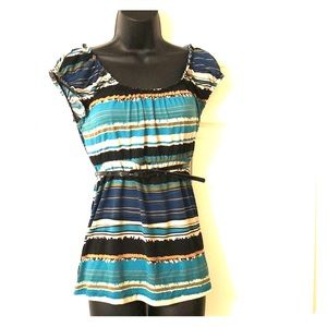 015. AGB Empire Waist Belted Top